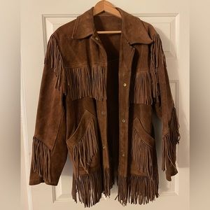 Great Things Mfg. Ltd. Fringe Leather Jacket